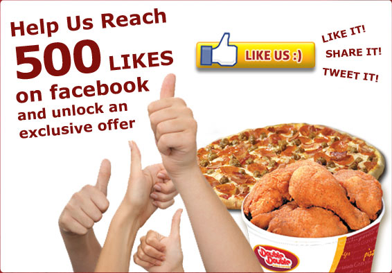 Help us reach 500 likes on Facebook to unlock a special offer